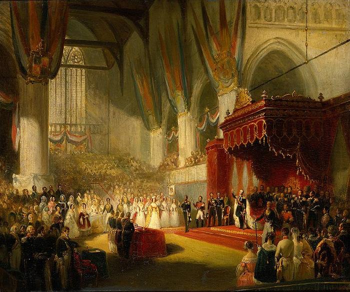 Nicolaas Pieneman The Inauguration of King William II in the Nieuwe Kerk France oil painting art